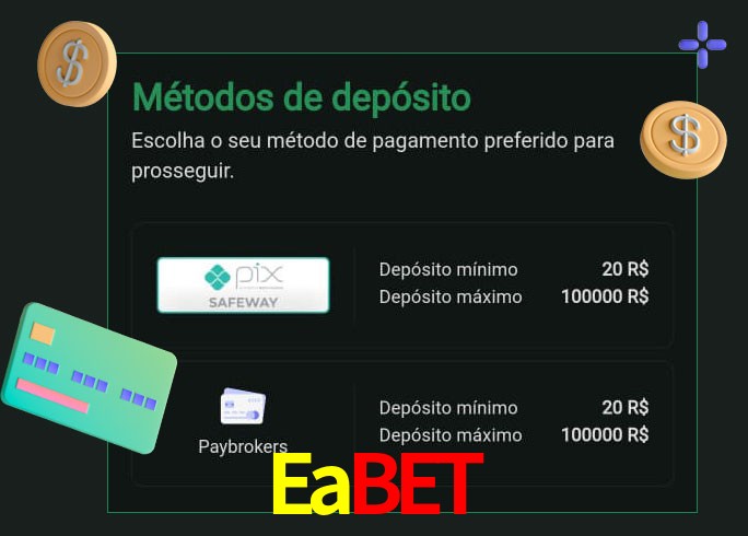 O cassino Eabet oferece uma grande variedade de métodos de pagamento